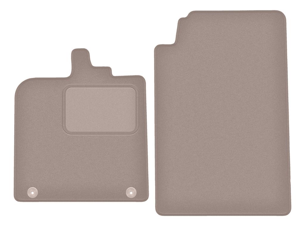 Beige velour floor mats for: Smart ForTwo II hatchback (2007-2014)