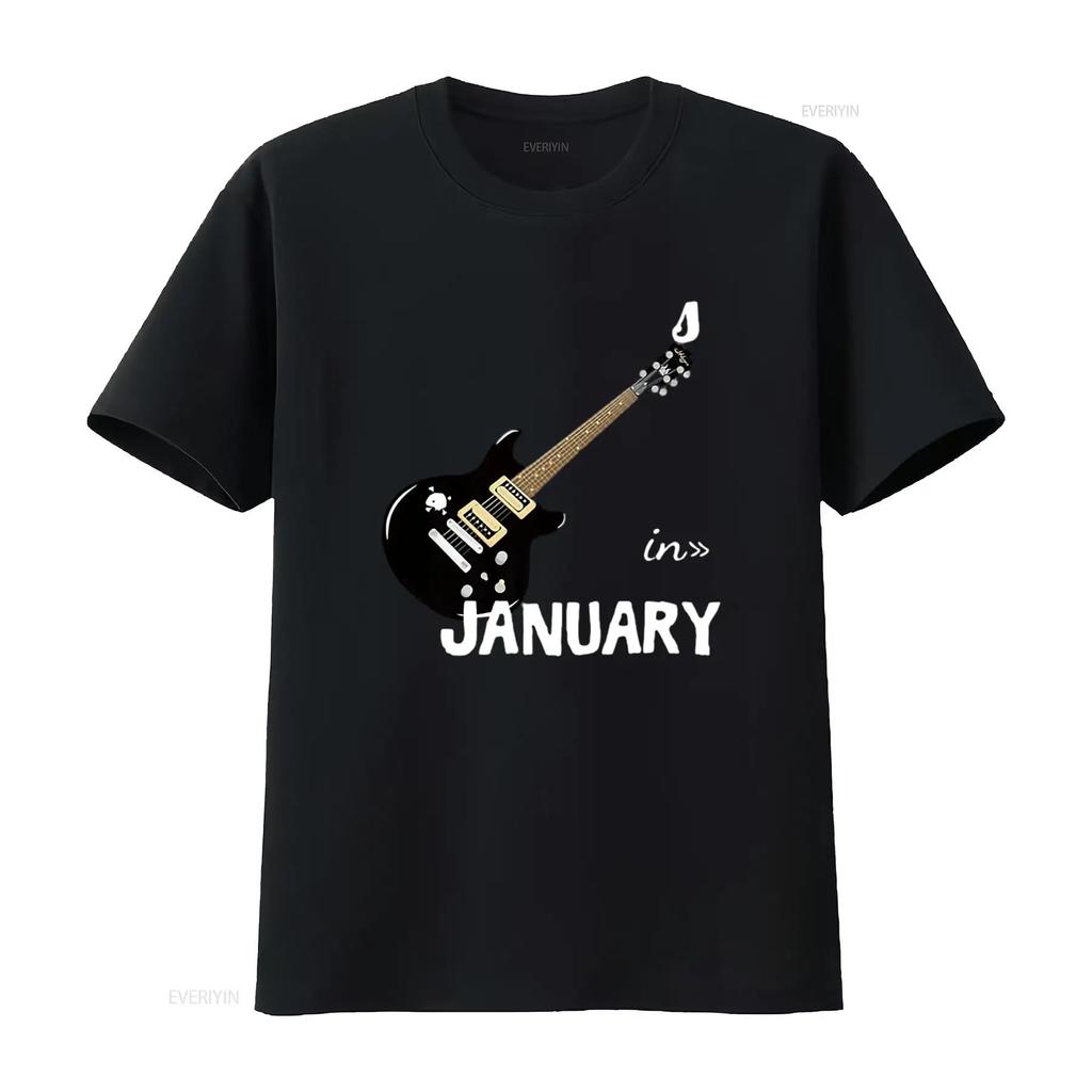 Rock Stars Are Born In January N Roll Birthday S T Shirt Black 2XL Vintage Washed Unisex Soft Casual Comfortable