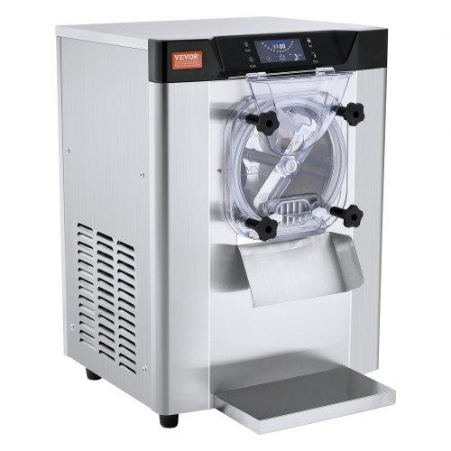 VEVOR Commercial Ice Cream Machine, 12 L/H Yield, 1295W Single Flavor Countertop Hard Serve Ice Cream Maker, 4.5L Stainless Steel Cylinder