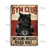 Artisian Funny Sport Metal Sign Fitness Tin Poster Gym Decorative Plate Wall Decor Garage Bar Pub Club Hotel Cafe Kitchen Home