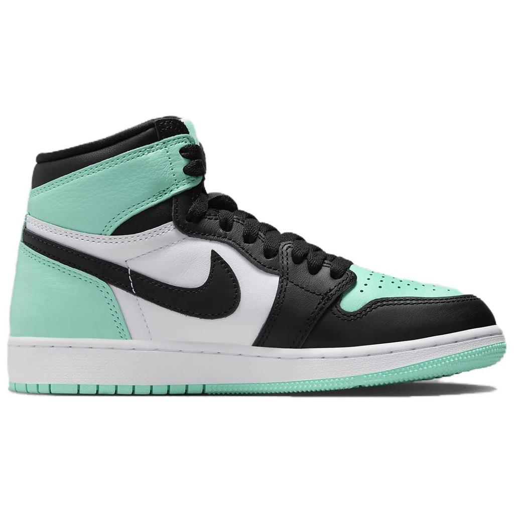 Air Jordan 1 Retro High OG GS Green Glow Kids Sneakers White Black FD1437-130