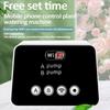 WIFI Intelligenssystem för Trädgårdsbevattning Dubbelpump Automatiskt Justerbart Droppbevattningssystem Fjärrstyrning via APP Växtbevattning