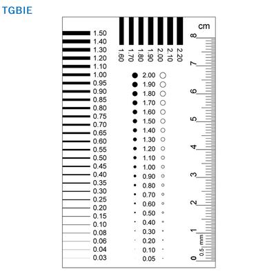 [TL][TL]Badge Gauge Stain Card Point Gauge Wire Gauge Film Ruler Stain Contrast Ruler
