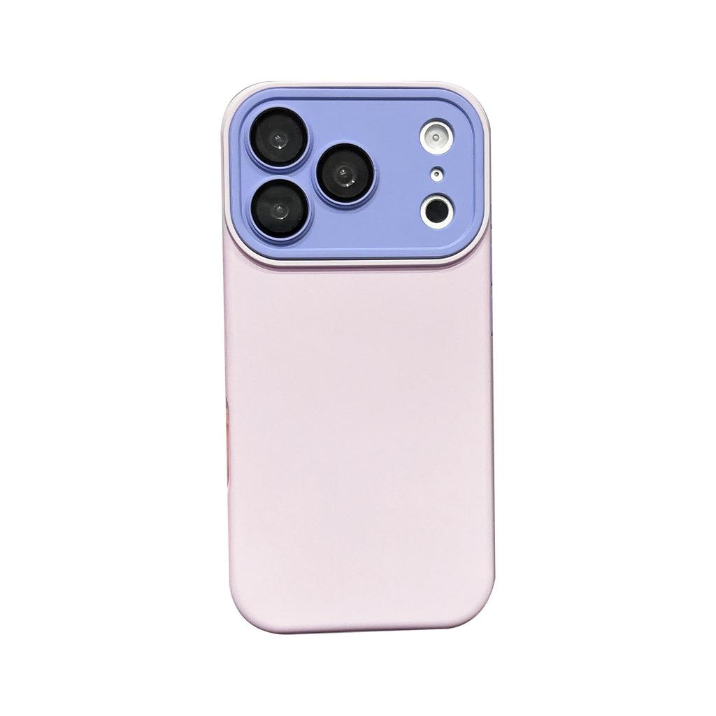 iPhone 17 Pro Max Case: Contrast Color, Drop-proof Liquid Silicone Imitation