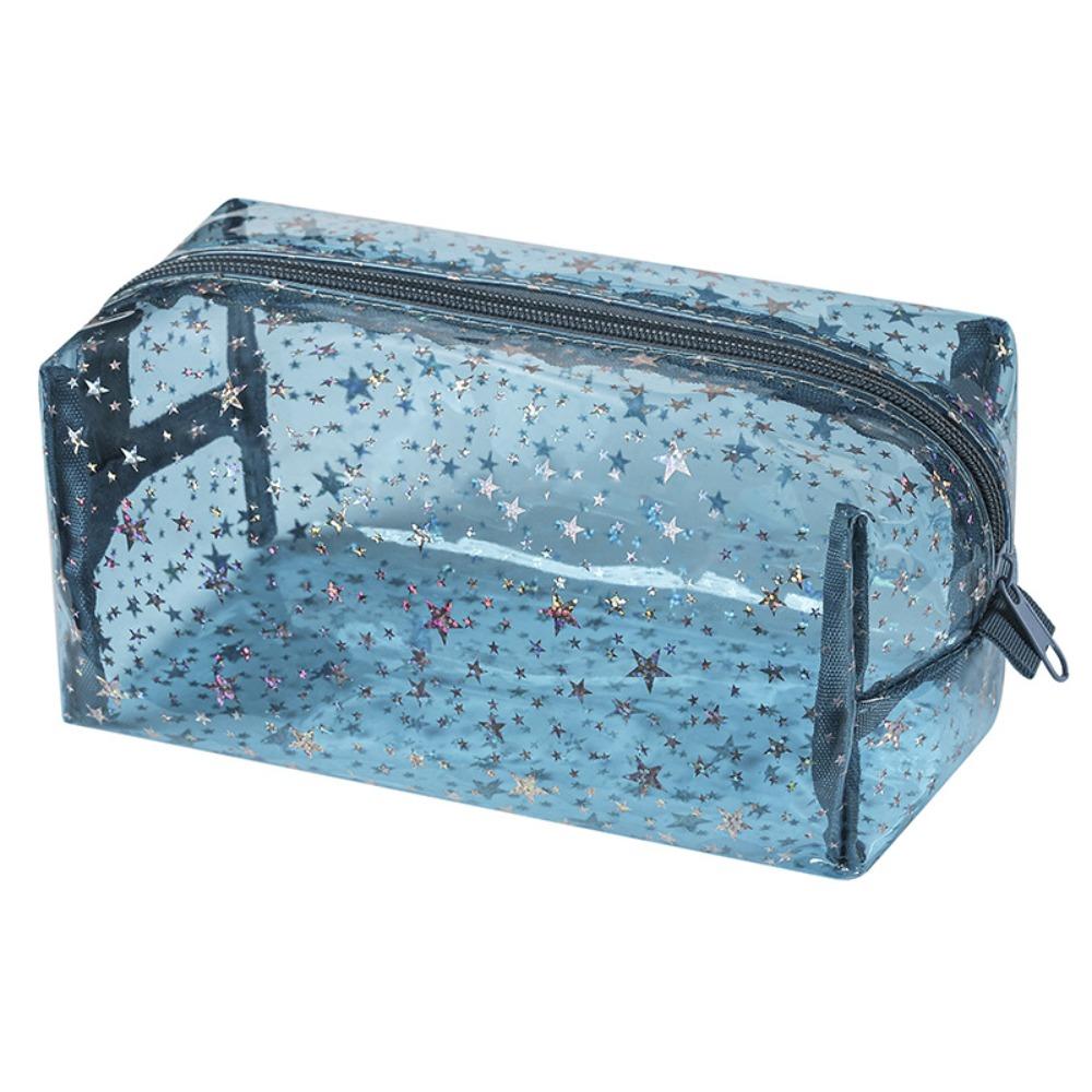 PVC Waterproof Transparent Makeup Bag Stars pattern Travel Beauty Organizer Daily Use