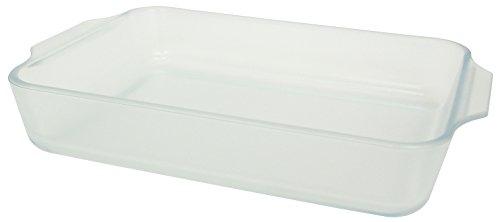 Aderia Cerabake Rectangle Roaster Medium, Heat-Resistant Glass Gratin Dish, 1800ml [Non-Stick, Microwave and Oven Safe, Ceramic Coating] K-9428