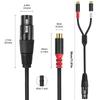 2RCA Male to XLR Female Splitter Patching Cord XLR to 2RCA Stereo Microphone Cord XLR to 2RCA Cable Equipment