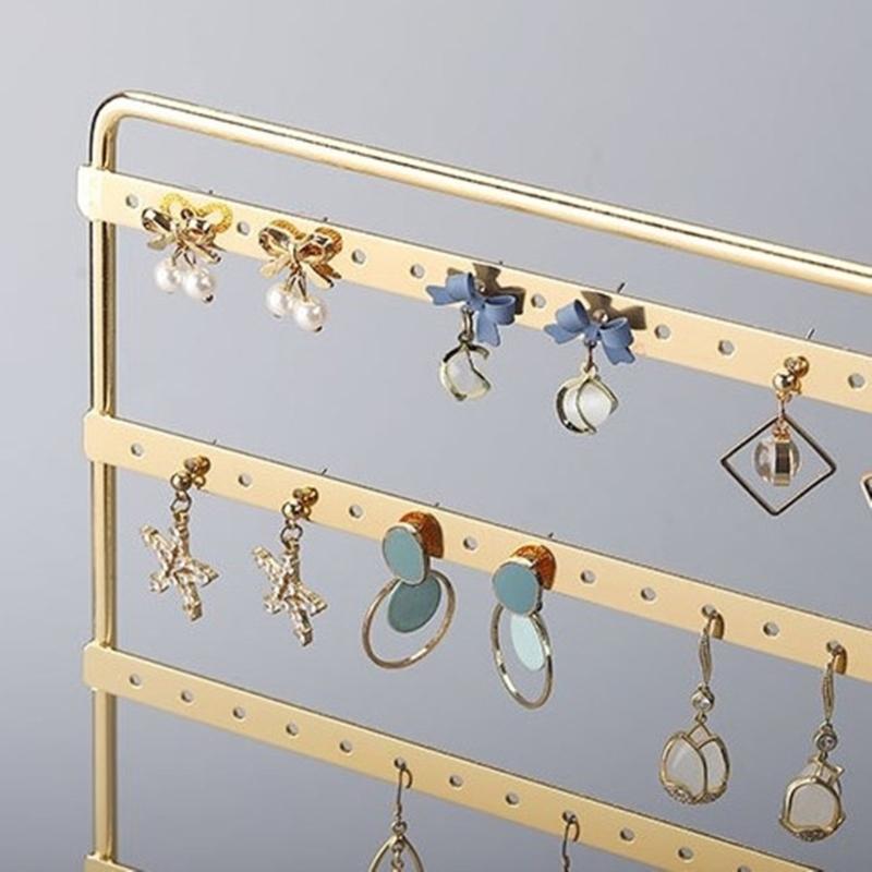 Durable Jewelry Holder Stand Earring Rack with 6 Levels and 120 Slots 6 Layers Earrings Display Stand Jewelry Organizer
