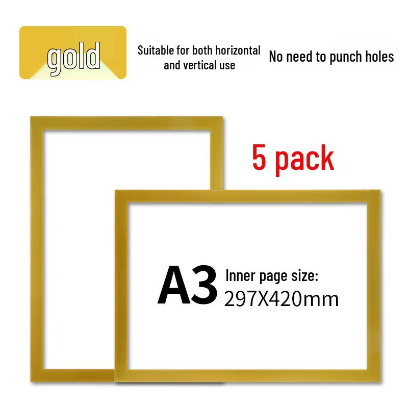 Ran Jin Chu A3 Frosted PVC Document Holder Set