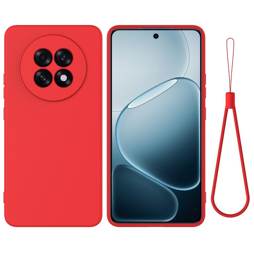 For Oppo A6 GT 5G/Oppo F31 Pro+ 5G Liquid Silicone Case Phone Back Cover with Hand Strap