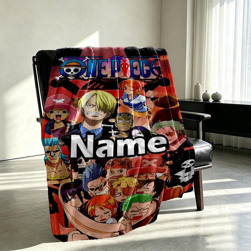 Custom Name Personalized One Piece Print Blanket, Home Decor, Bedroom, Sofa, Camping, Couch, Gifts for Birthday Christmas