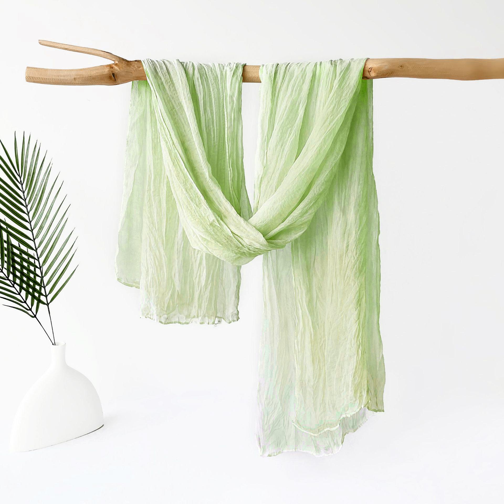 

Марасия Платок Весна и Осень Однотонный Облачный узор Складной Шарф Монохромный Тонкая Марля Шаль Шаль 160*70cm