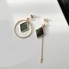 Punk 2020 New Fashion Stud Earrings White/black Bride Cute Simple Geometric Irregular Circle Hollowed Women's Earrings