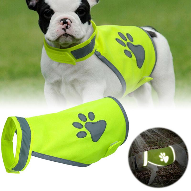 Dog Reflective Vest Safety Dog Fluorescent Pet Vest High Visibility Dog Night Clothing Pet Security Vest For Night Walking