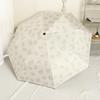 Women's Fresh Style Bow Sun & Rain Automatic Umbrella, Dual-Use Anti-UV Black Glue Sunshade, Sturdy