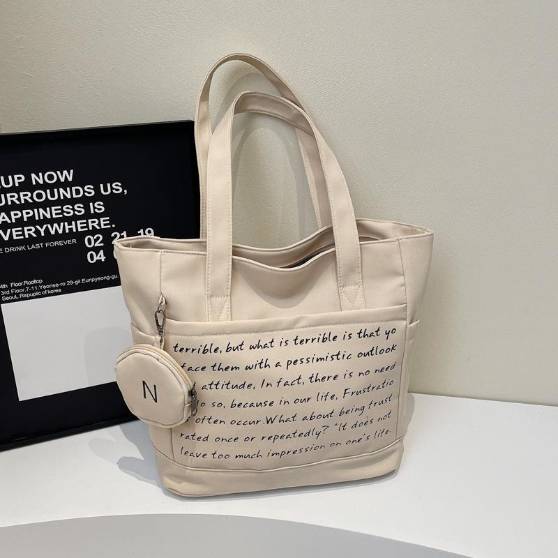 Damen Umhängetasche 2025 neuer Wintertrend Große Kapazität Einfarbige Handtasche Einfach Mode Buchstabentasche