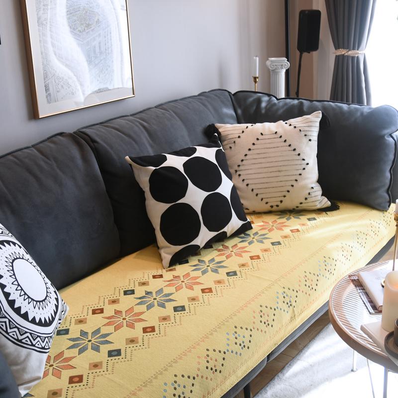 

Нескользящая подушка для дивана из синели, кожаная подушка для дивана, подушка из ткани Four Seasons в стиле минимализма 70*70cm