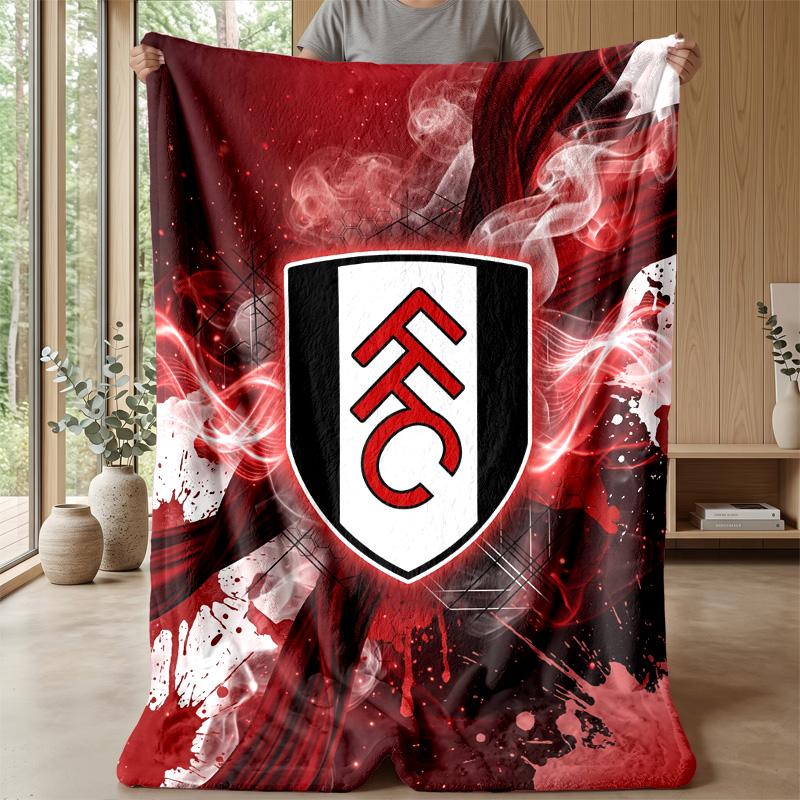Coperta in Flanella con Stampa Calcio Fulham, Coperta Morbida Calda Leggera per Divano Letto Campeggio