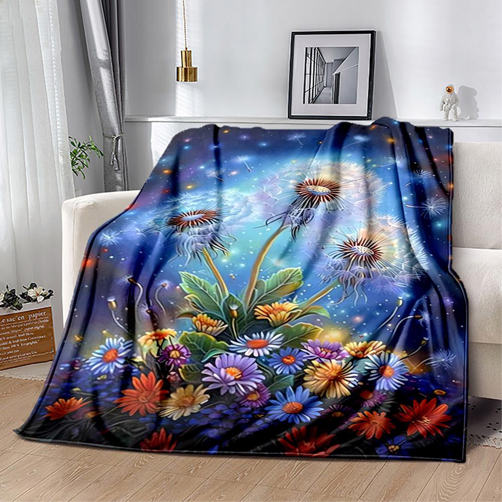 1pc Sunflower Pattern Blanket Comfortable Soft Lightweight Perfect for Travel Camping Picnics Sofa Office Bed Living Room Ideal Gift for Friends