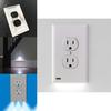 Versatile Wall Outlet Cover Socket Plate With Led Night Light Sensor For Safe Use