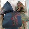 Used Pure silk, Oshima Tsumugi remake, reversible half-width obi, Mikawa obi core, long half-width obi, one-of-a-kind item
