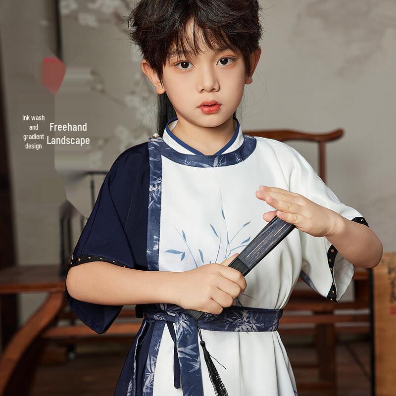 ASK JUNIOR Boys' Summer Hanfu Performance Set