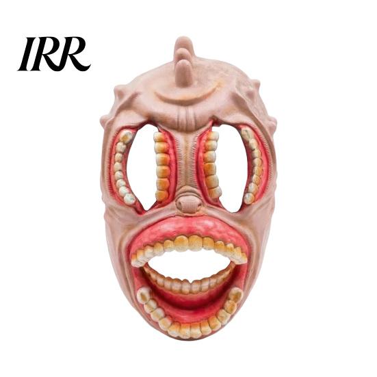 Comfortable Halloween Mask Horror Mask, with Hollow Realistic Fangs, Lightweight Breathable Unique Party PU Foam Grimace for Cosplay Costume Props