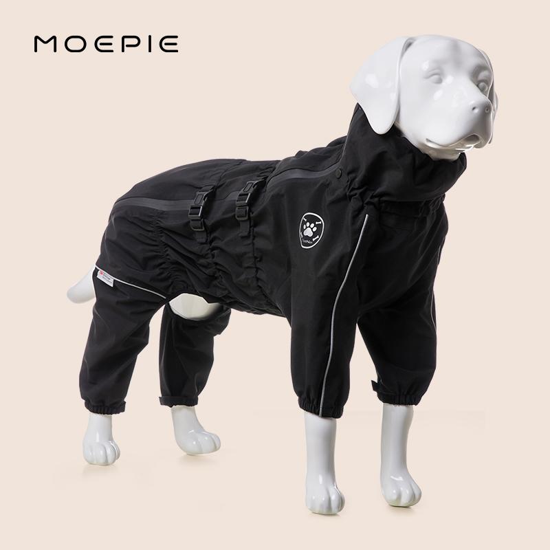 Moepie Dog Raincoat Rain Poncho Border Collie Golden Hair Big Dog Four Feet Waterproof All-Inclusive Breathable Rushing Coat