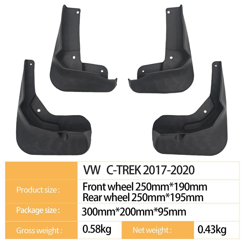 Volkswagen C-TREK 2017-2020 Tire Mudguards