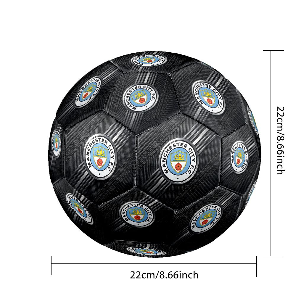 Manchester City Theme Soccer Ball Size 5 Soccer Ball Soft Touch Professional Training Football for Outdoor Sports