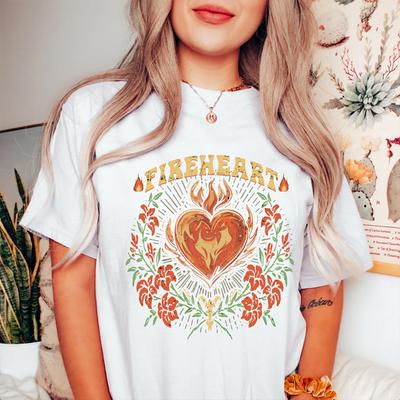 Vintage Fire-heart Shirt Throne of Glass Shirt To Whatever End Shirts SJM Quotes Tee You Do Not Yield T-shirt Unisex Top