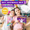 Unicorn Diary Set For Girls With Stickers And Craft Supplies For Creative Journaling