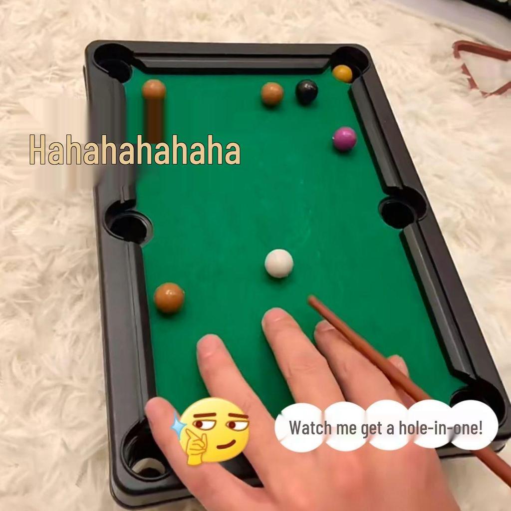 Mini Pool Table Toy for Kids, Interactive Fun for Ages 3-6, Ideal for Dorm Rooms and Playrooms.