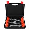 20 Pack 7inch Camping Stakes Tent Pegs Includes Hex Head Driver & Storage Box Metal Threaded Tent Spikes for Camping Grassland