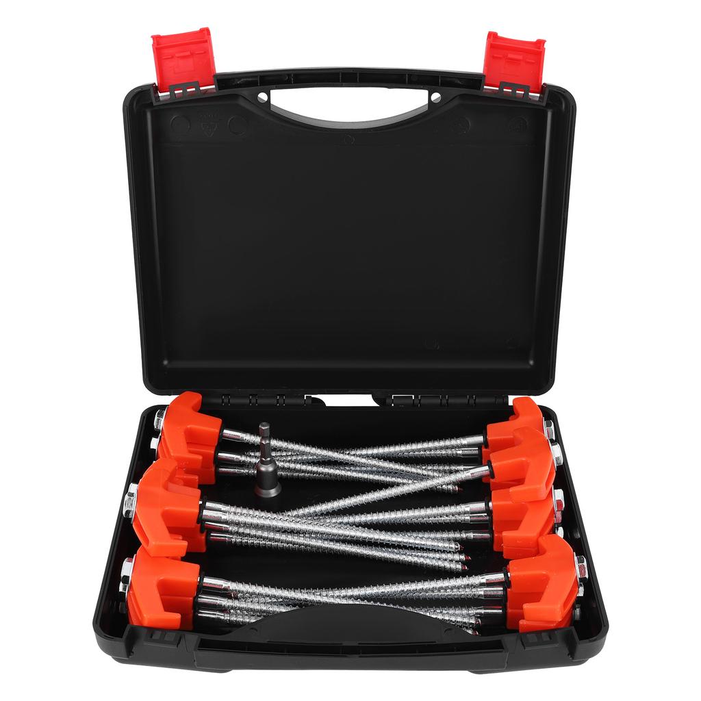 20 Pack 7inch Camping Stakes Tent Pegs Includes Hex Head Driver & Storage Box Metal Threaded Tent Spikes for Camping Grassland