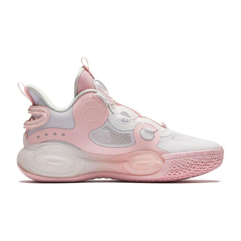 Anta Youth  Childrens Shape 3.0 Versatile Comfortable Shock Absorption Low-Top Basketball Shoes Kids Basketball Shoes Pink 312421120-6