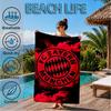 München Fußballverein Bedrucktes Mikrofaser-Strandtuch, Weich und Saugfähig, Schnelltrocknend, Ideal für Sommerreisen, Strand-Essential, Schwimmbad