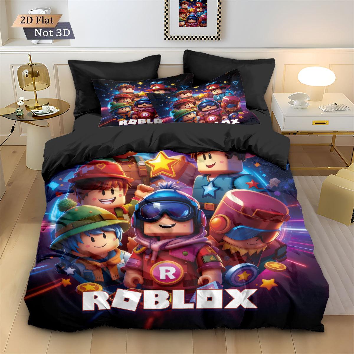 Трехпредметный пододеяльник с наволочками из роблеса с цифровой печатью 135x200cm