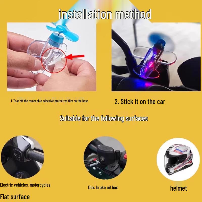 LED Wind-Powered Bright Color Lights for Cars and Motorcycles