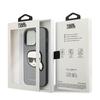 Etui do iPhone 14 Pro Karl Lagerfeld Saffiano Srebrne