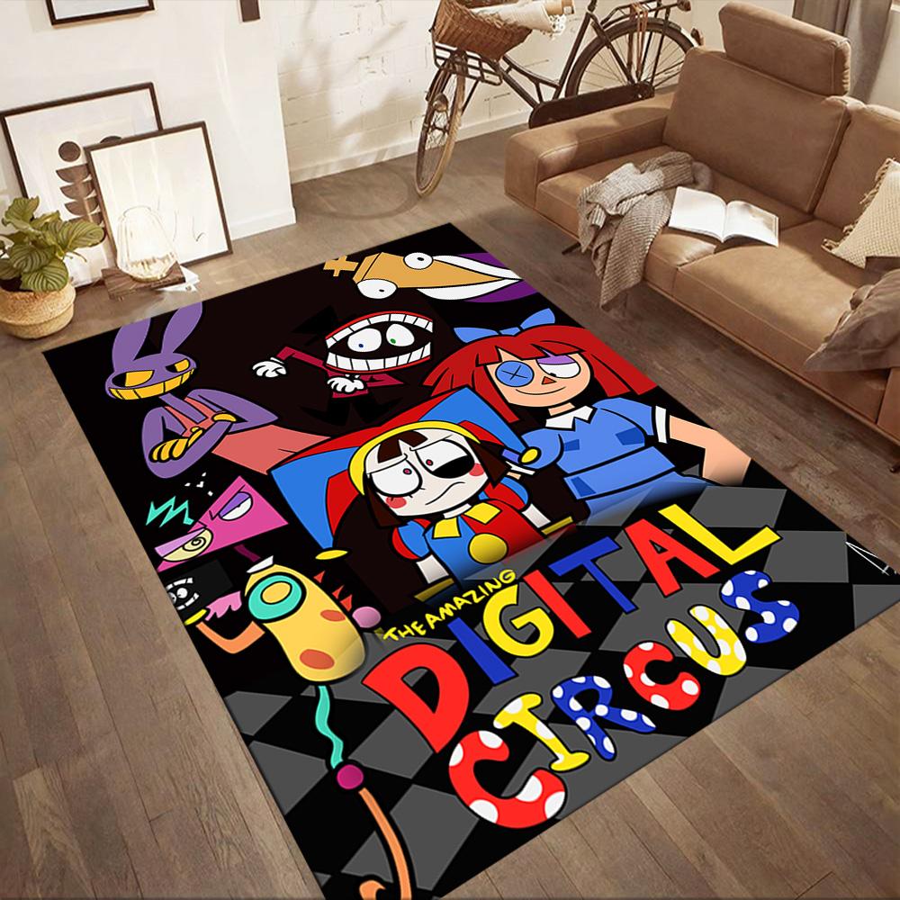 Amazing Digital Circus Square Rugs Are a Great Choice for Living Rooms, Bedrooms, Home Décor, and As Gifts.