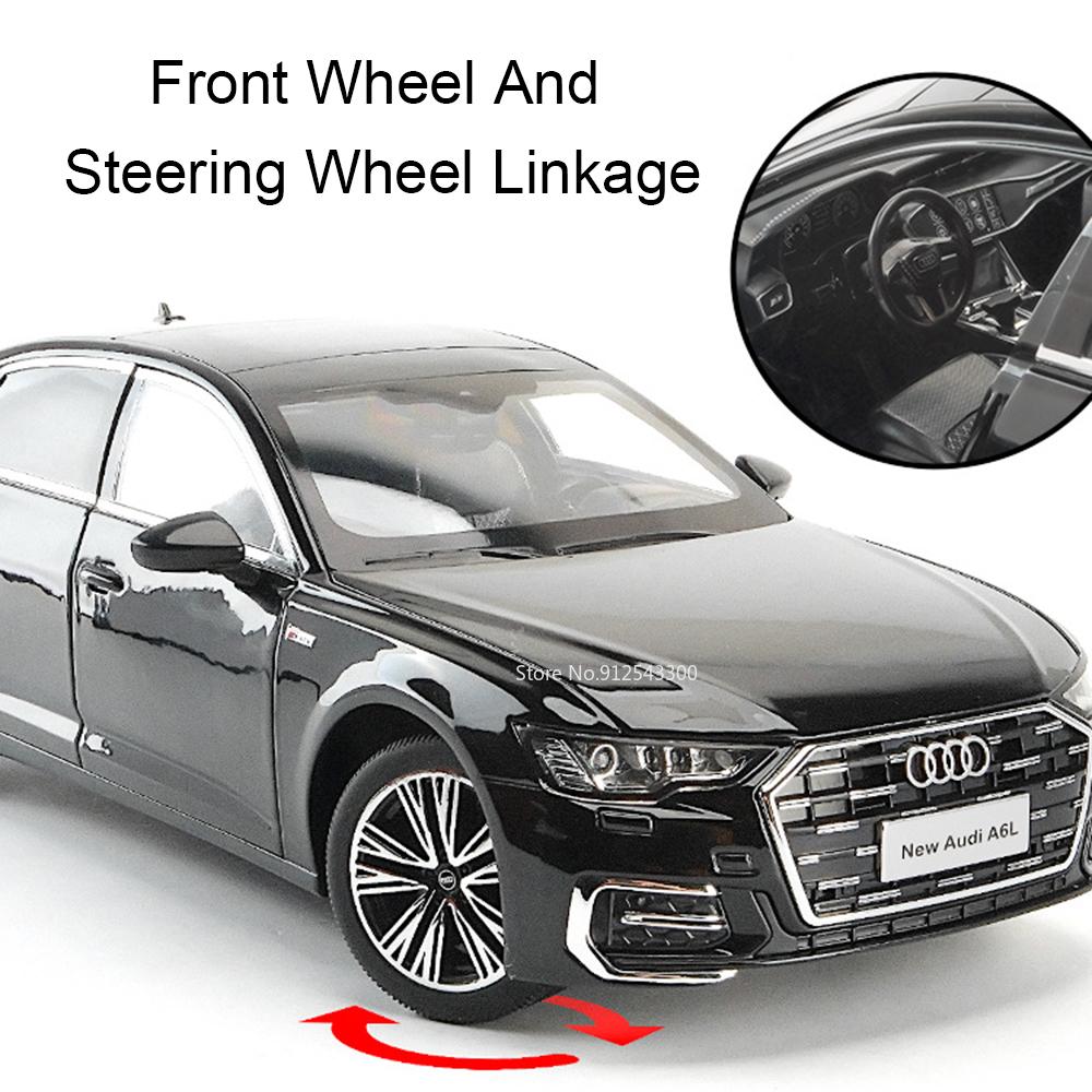 1:18 Scale A6L Accord Model Car Toy Alloy Body Strong Durable Vehicle Shock Absorption Doors Opened Miniature Models Kids Toys