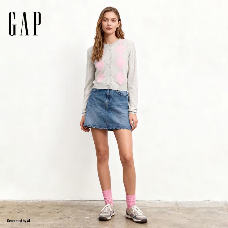 Женский свитер GAP свободной вязки с ромбовидным узором US L Asia XL 5630₽