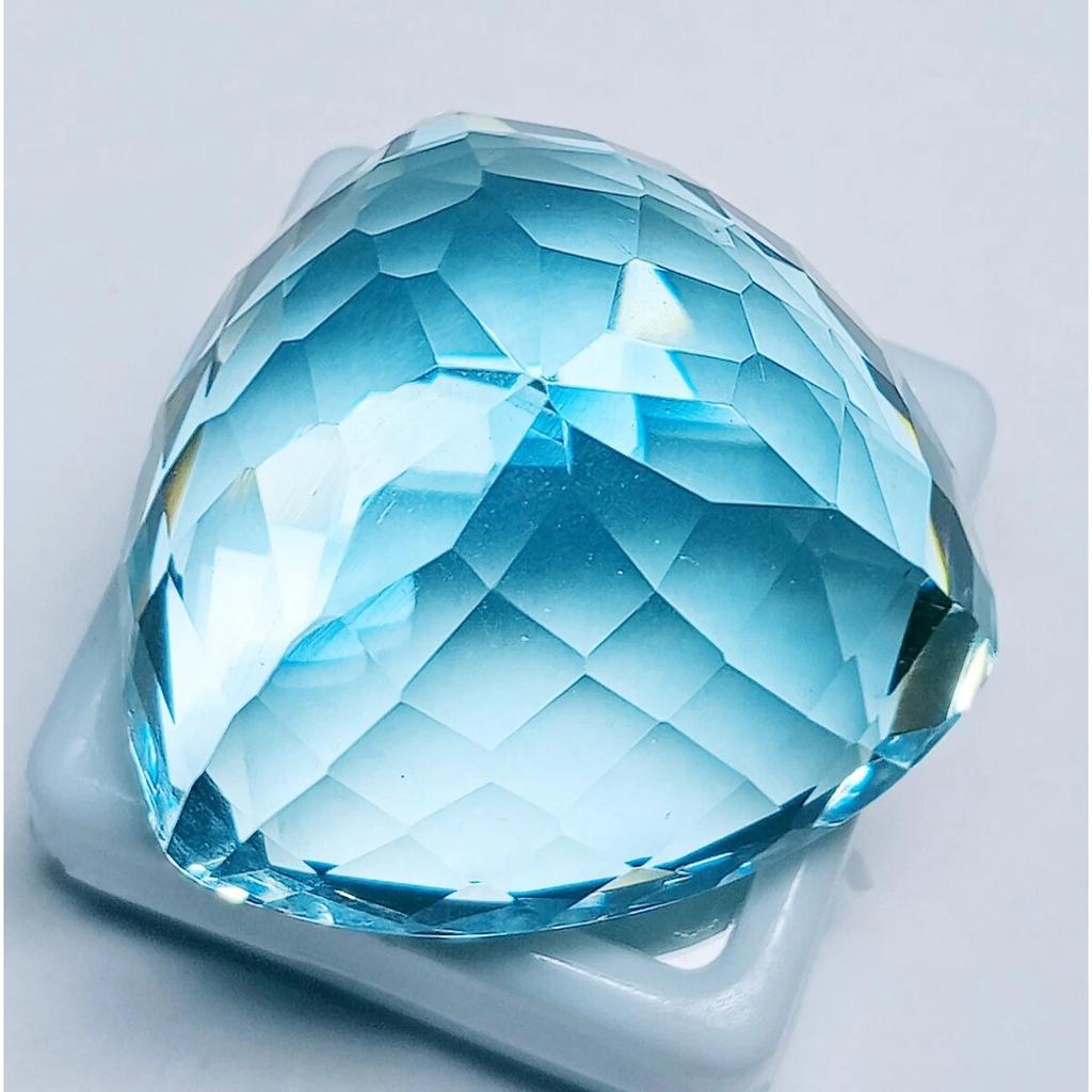 Certified Natural Aquamarine Ocean Blue Trillion Cut 115+ Ct Stunning Gemstone