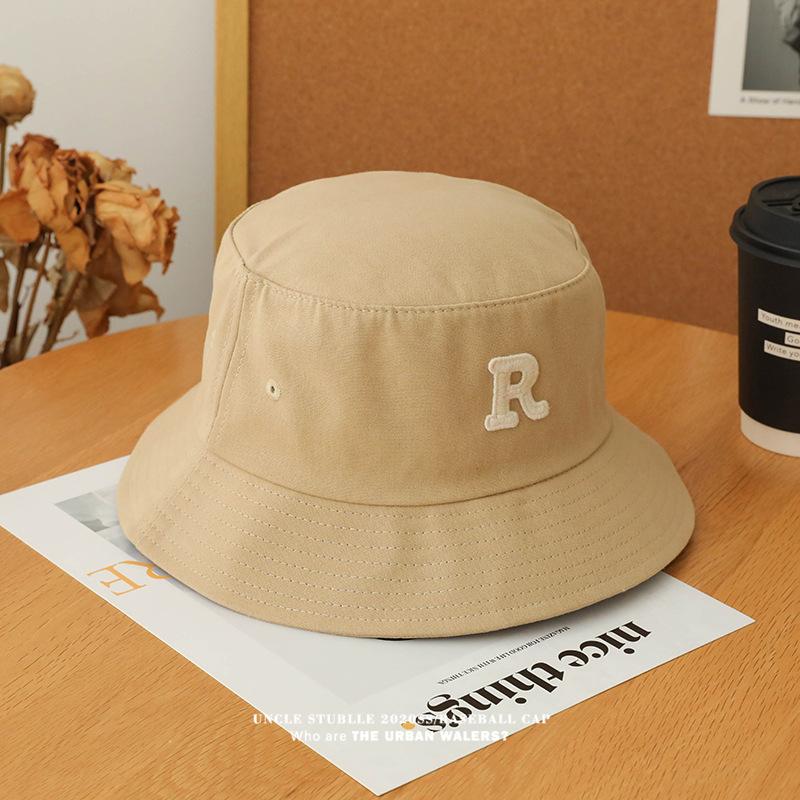 R Letter Fisherman Hat Unisex Spring/summer Sun Visor Hat Outdoor Travel Beach Camping Casual Hat