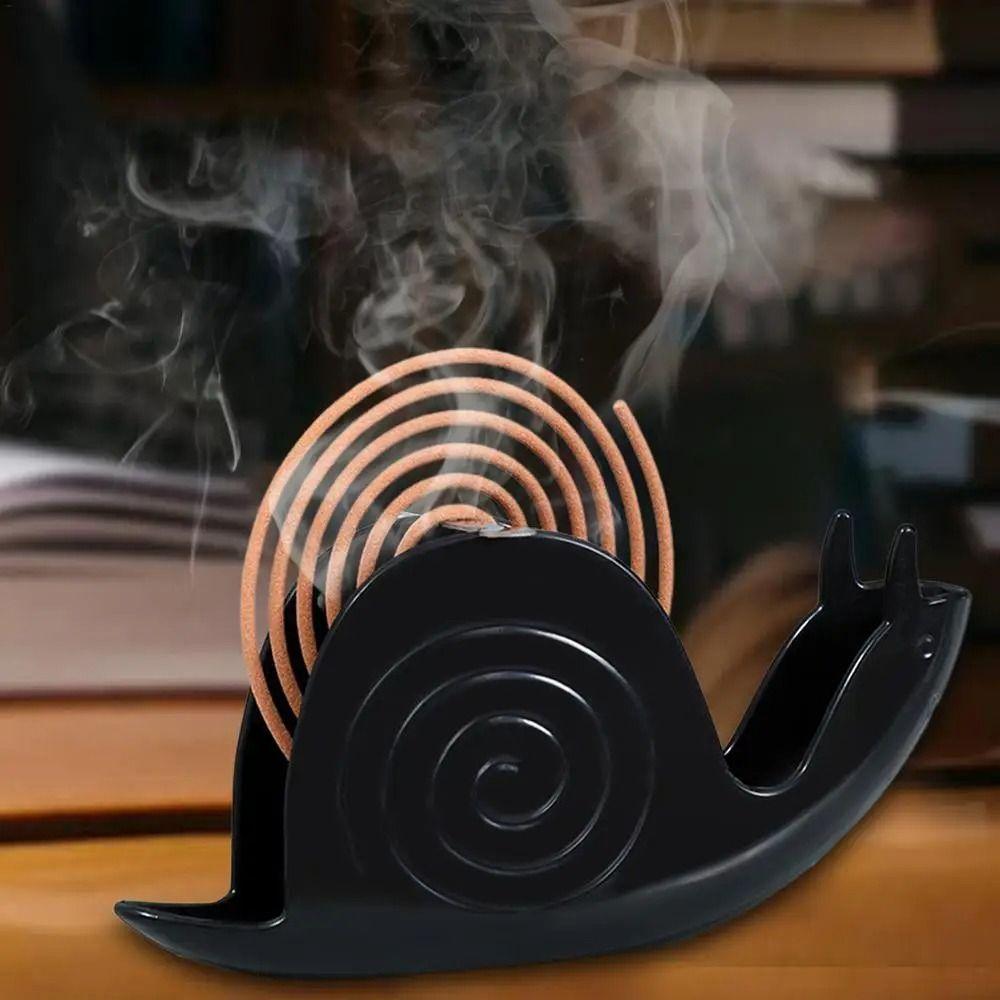 Snail Shape Mosquito Coil Rack White Black Incense Holder Shelf  Home Bedroom Decoration