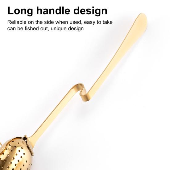 Te-spreder i rustfritt stål med krok Fine hull Te-intervallfilter for løsblads-te- og kaffebrygging Bærbar te-infuser for hjemreise