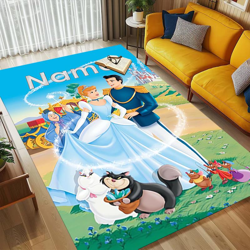 Personalized Name Fairy Tale Living Room Non-Slip Area Rug Soft Carpet for Bedroom Kids Playroom Sofa,Office Home Decor Doormat