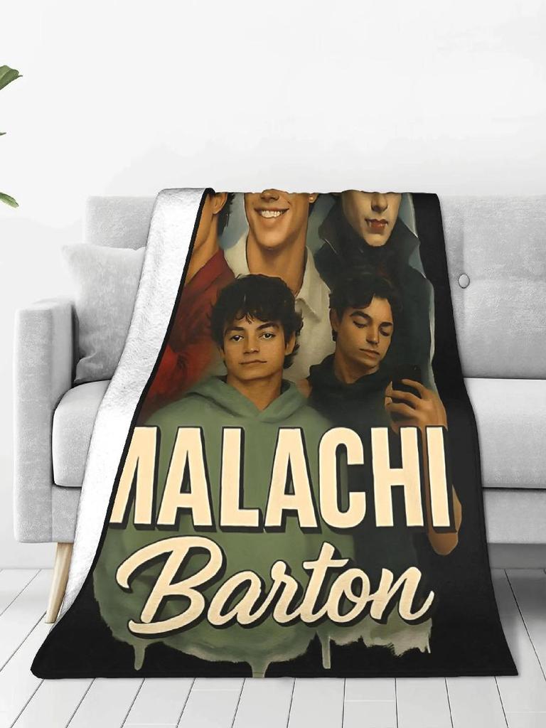 Warm Fluffy Throw Blanket for Kids Couch Chair Bed Soft Flannel Bedspread Inspired by Malachi Barton Actor Tour