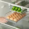 Clear High Capacity Egg Organizer for Refrigerator with Time Scale Stackable Container and Storage for Refrigerator with Drawers